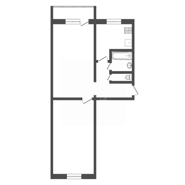 2-к кв. Тульская область, Донской ул. Кирова, 37 (45.8 м) - Фото 2