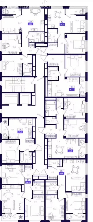 2-комнатная квартира: Тюмень, жилой комплекс Отличие (37.5 м) - Фото 2