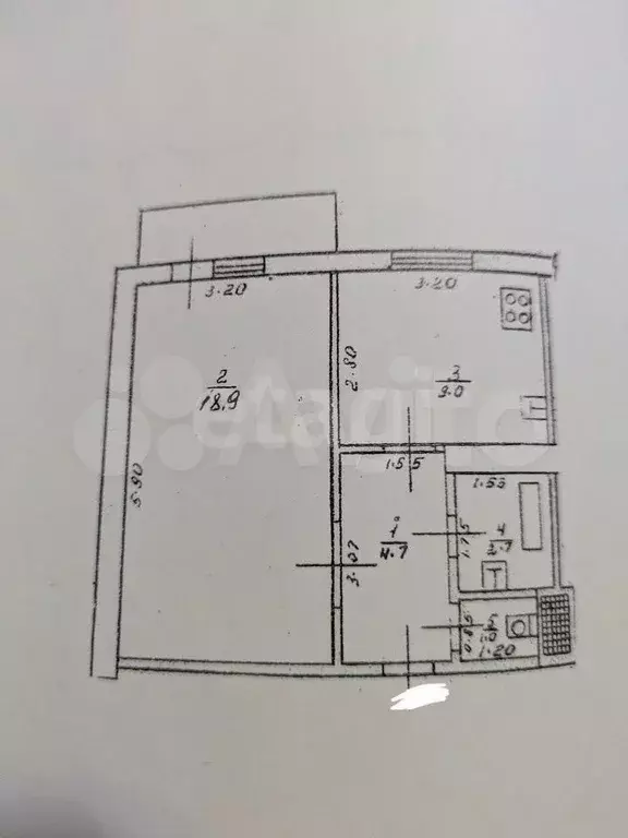 1-к. квартира, 36,2 м, 4/6 эт. - Фото 0