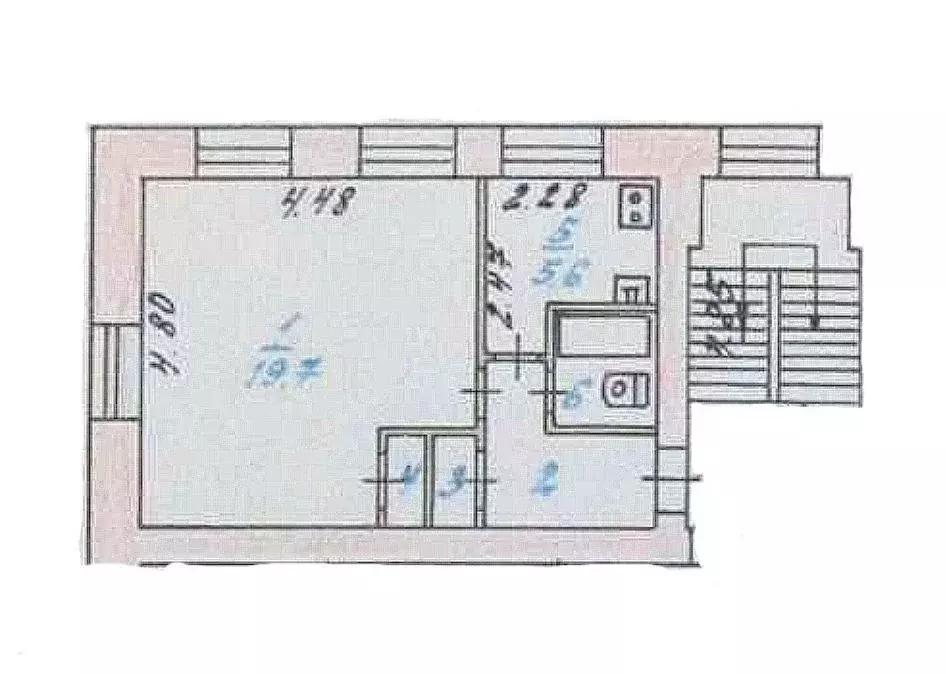 1-к кв. Мурманская область, Кола Островский пер., 1 (32.6 м) - Фото 2
