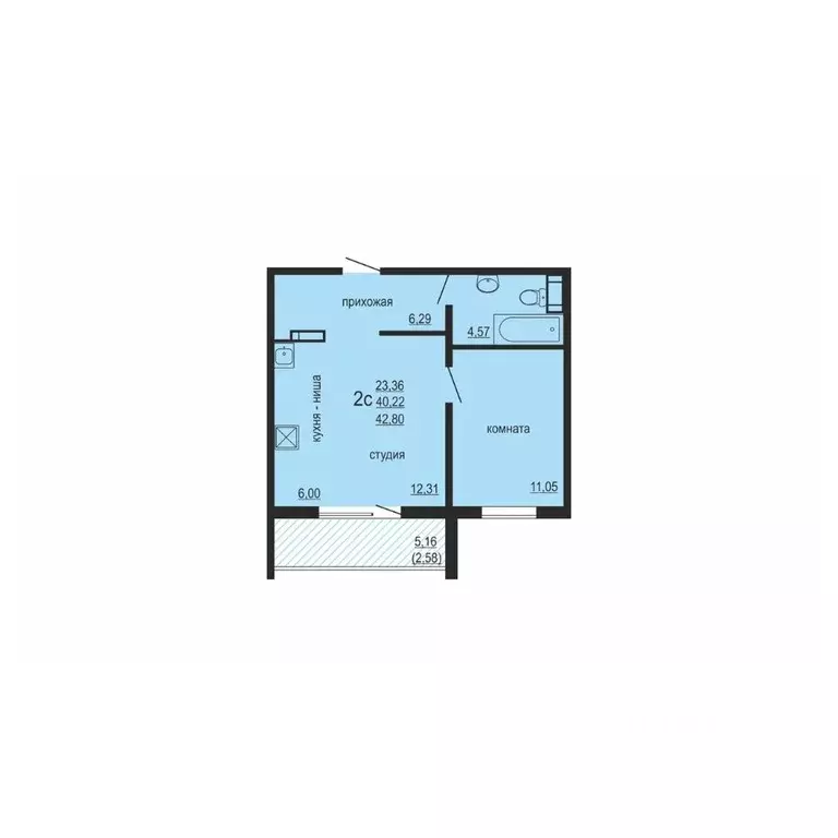 1-к кв. Челябинская область, Челябинский городской округ, пос. ... - Фото 1