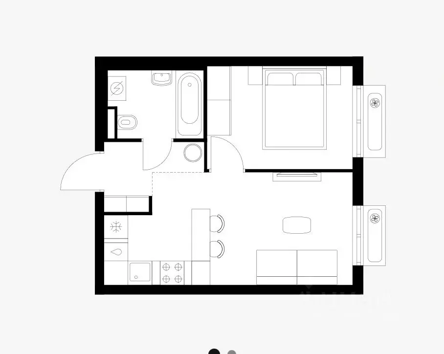 1-к кв. Московская область, Ленинский городской округ, Боброво пгт ш. ... - Фото 1