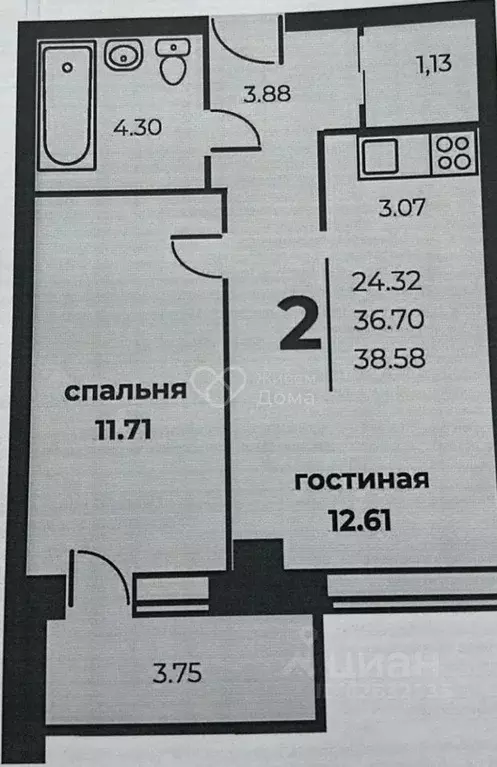 2-к кв. Волгоградская область, Волгоград Баррикадная ул., 1 (36.7 м) - Фото 2