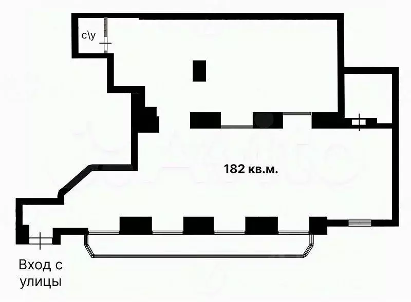 Помещение свободного назначения в Москва Ленинский просп., 62/1 (182 ... - Фото 2