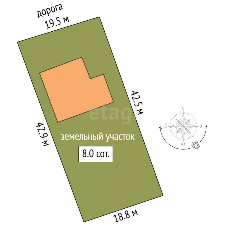 Дом в село Еткуль, 3-й переулок (325.6 м) - Фото 1