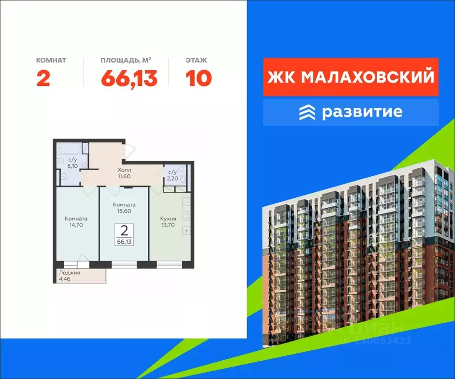 2-к кв. Московская область, Раменский муниципальный округ, Родники пгт ... - Фото 1