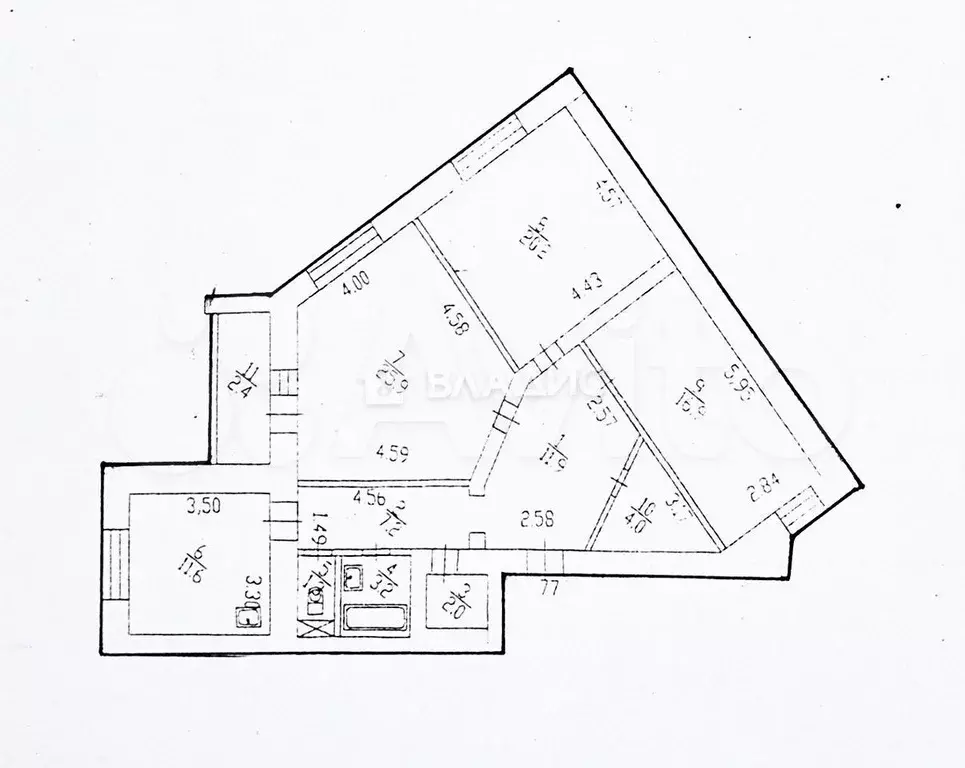 3-к. квартира, 106,6 м, 4/10 эт. - Фото 0