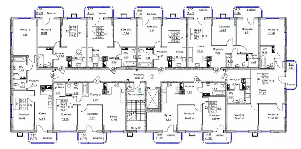 2-к кв. Калининградская область, Калининград Теодор Кроне жилой ... - Фото 2