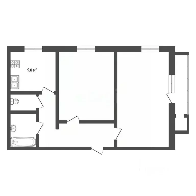 2-к кв. Московская область, Воскресенск Новлянский мкр, ул. Западная, ... - Фото 2