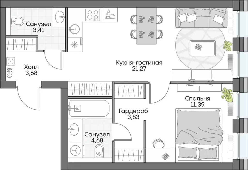 1-к кв. Москва Автозаводская ул., 24К1 (48.41 м) - Фото 0