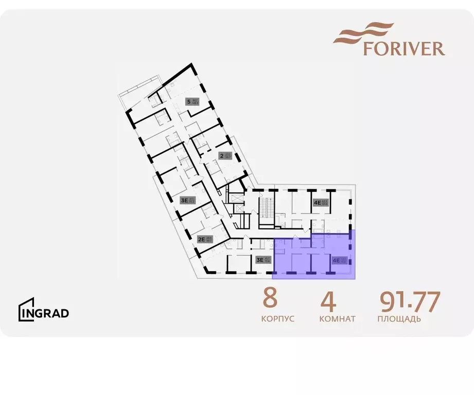 4-к кв. Москва Г мкр, Форивер жилой комплекс, 8 (91.77 м) - Фото 1