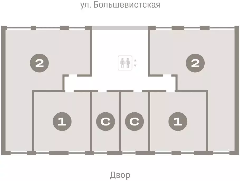 2-комнатная квартира: Новосибирск, Октябрьский район, микрорайон ... - Фото 2