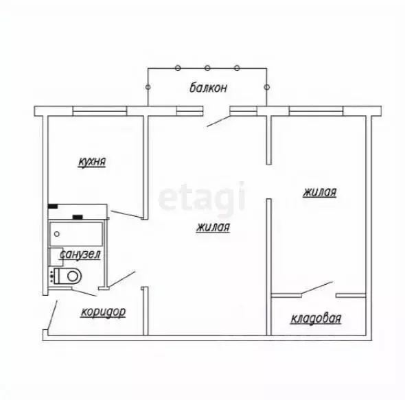 2-к кв. Курская область, Курск Сумская ул., 25 (49.0 м) - Фото 1