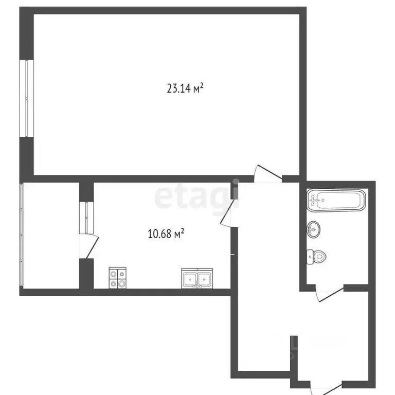 1-к кв. Костромская область, Кострома Костромская ул., 100 (50.1 м) - Фото 1