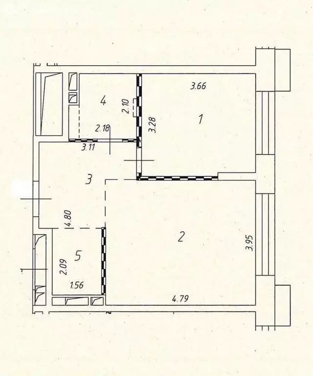 1-комнатная квартира: Москва, проезд Шелихова, 1к2 (46 м) - Фото 1