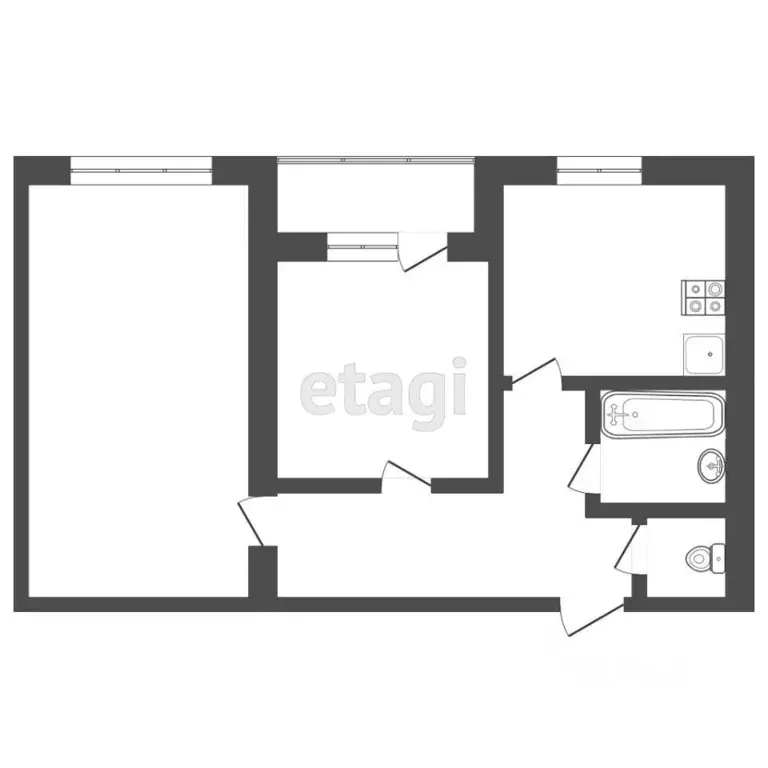 2-к кв. Тверская область, Тверь ул. Фрунзе, 24 (60.0 м) - Фото 2