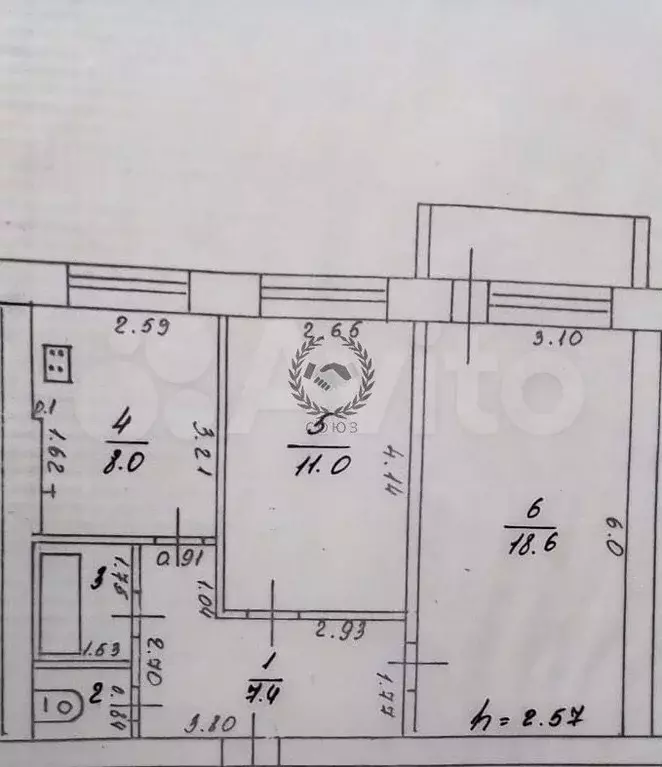 2-к. квартира, 49 м, 5/5 эт. - Фото 0