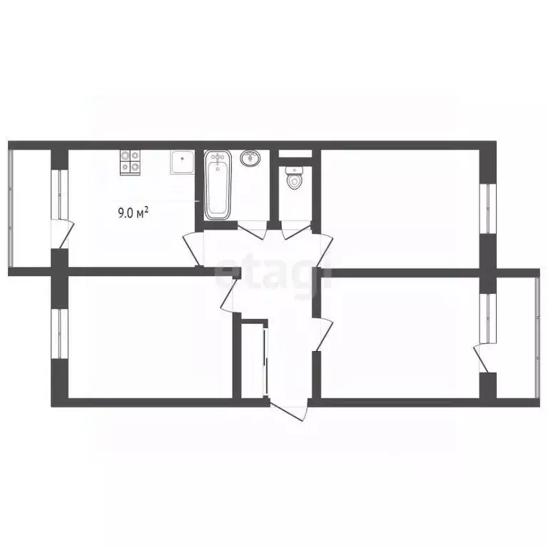 3-к кв. Коми, Сыктывкар ул. Оплеснина, 45 (71.3 м) - Фото 1