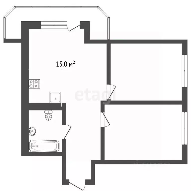2-к кв. Ростовская область, Батайск ул. Половинко, 280/3к1 (52.0 м) - Фото 2