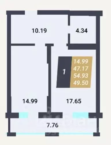 2-к кв. Новосибирская область, Новосибирск Армавирская ул., 1 (47.2 м) - Фото 0