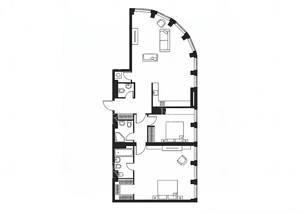 3-к кв. Москва Дружинниковская ул., 15А (122.9 м) - Фото 2