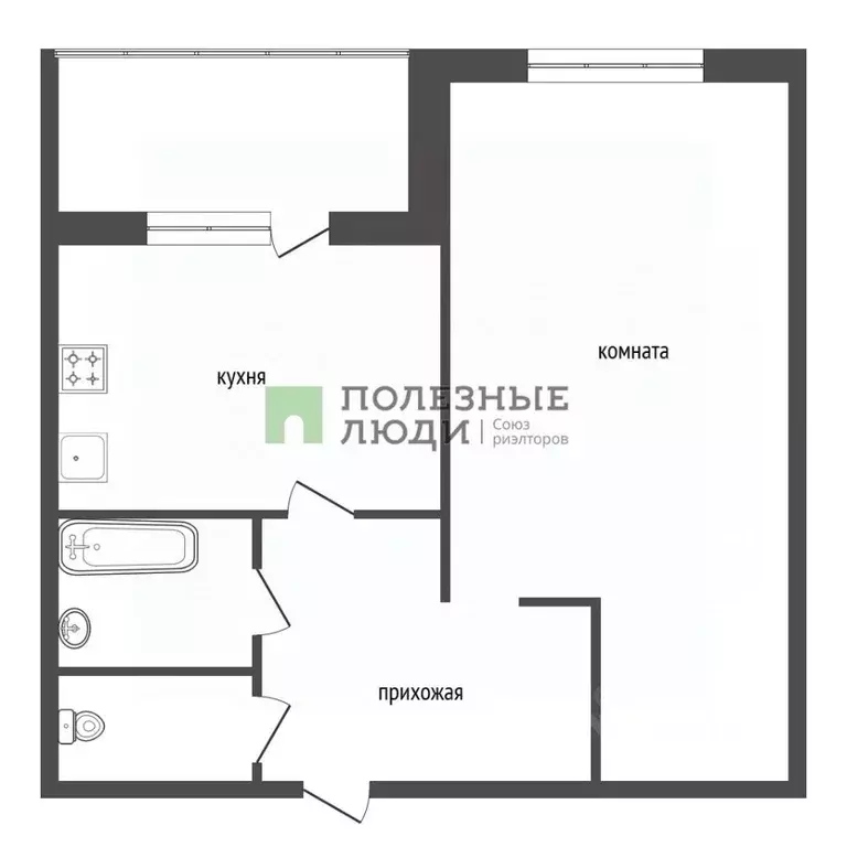 1-к кв. Красноярский край, Красноярск ул. Белопольского, 2 (35.8 м) - Фото 1