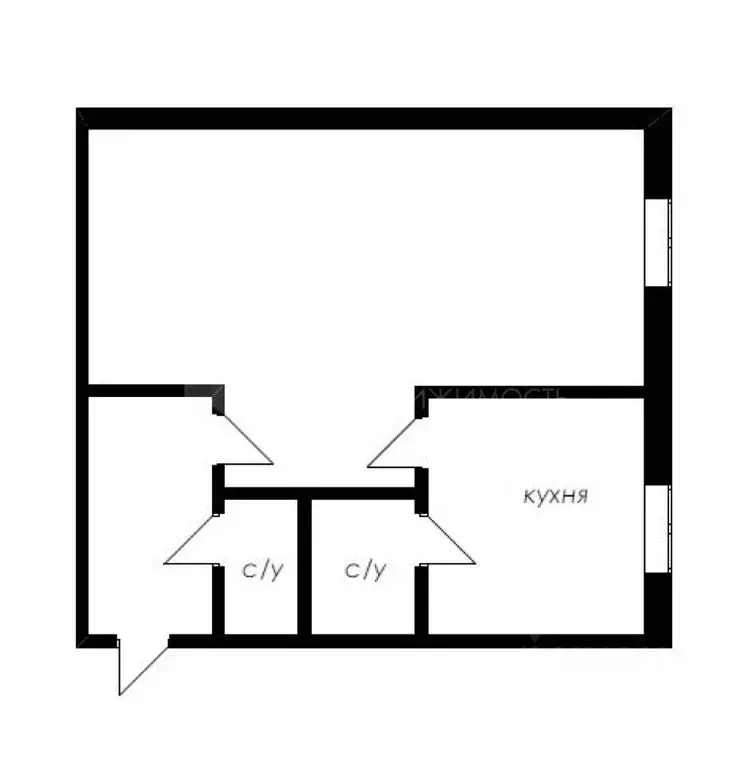 1-к кв. Татарстан, Зеленодольск ул. Королева, 12 (32.3 м) - Фото 1