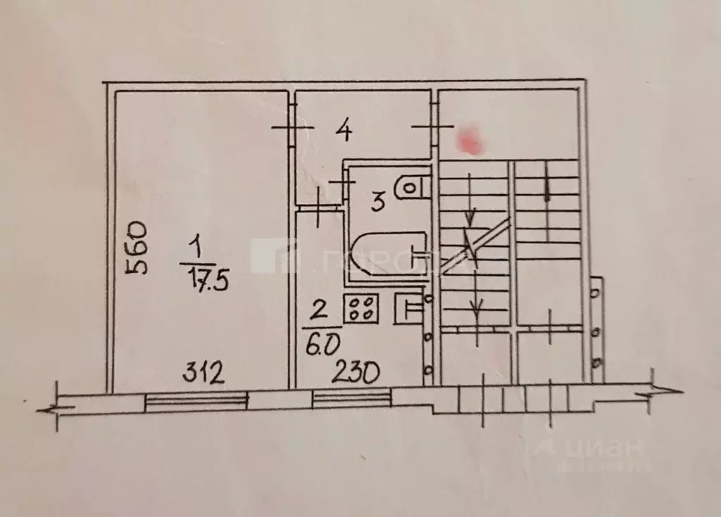 1-к кв. Новосибирская область, Новосибирск Рельсовая ул., 8 (30.5 м) - Фото 1