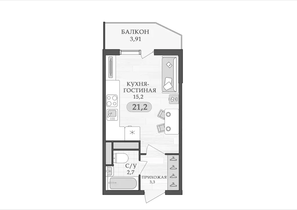 Продаётся квартира-студия, 25.1 м - Фото 0