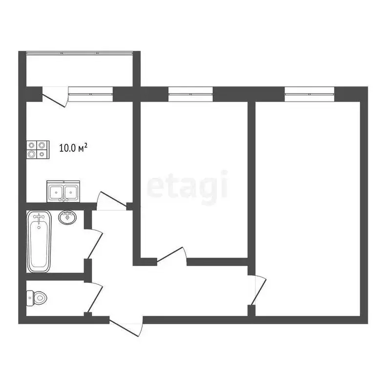 2-комнатная квартира: Тамбов, Магистральная улица, 33А (55.3 м) - Фото 0