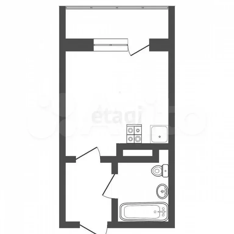 Квартира-студия, 19,6 м, 10/16 эт. - Фото 0