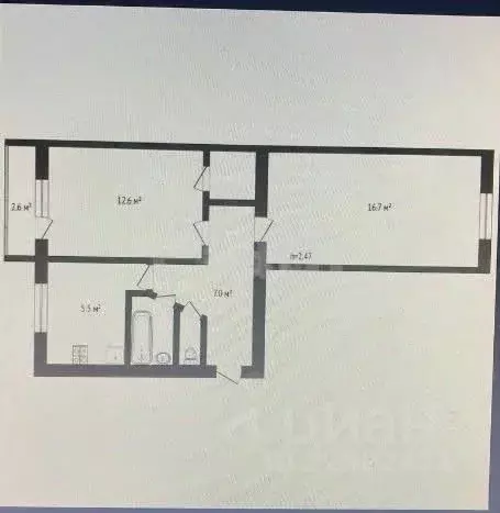 2-к кв. Удмуртия, Ижевск ул. Степана Разина, 59 (48.4 м) - Фото 1