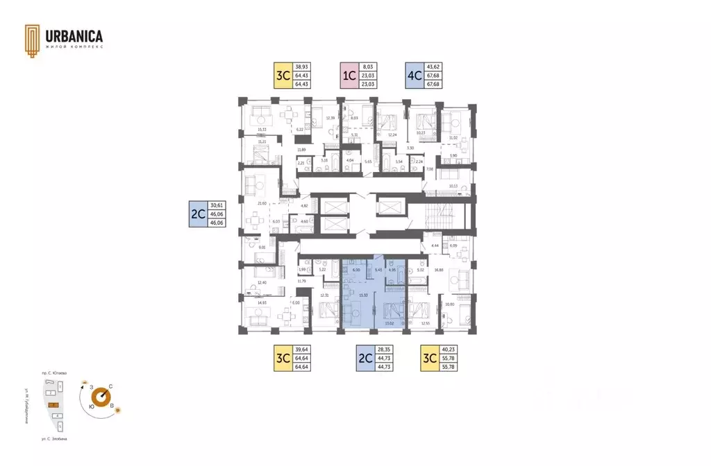 2-к кв. Башкортостан, Уфа Зеленая Роща жилрайон, Урбаника жилой ... - Фото 2