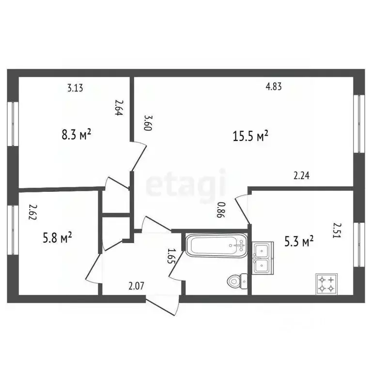 Комната Санкт-Петербург Ленинский просп., 147К4 (12.0 м) - Фото 1