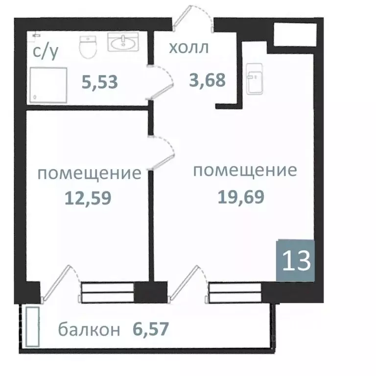 2-к кв. Калининградская область, Балтийск  (48.06 м) - Фото 0
