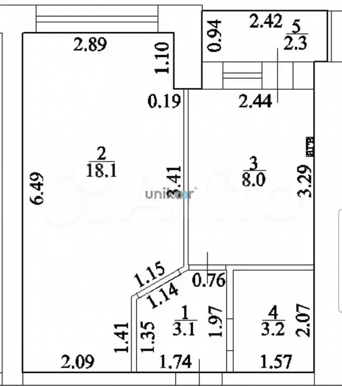1-к. квартира, 34 м, 2/3 эт. - Фото 0