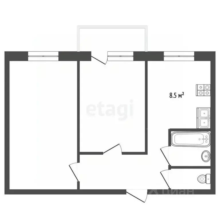 2-к кв. Ярославская область, Рыбинск ул. Кустова, 8 (49.3 м) - Фото 2