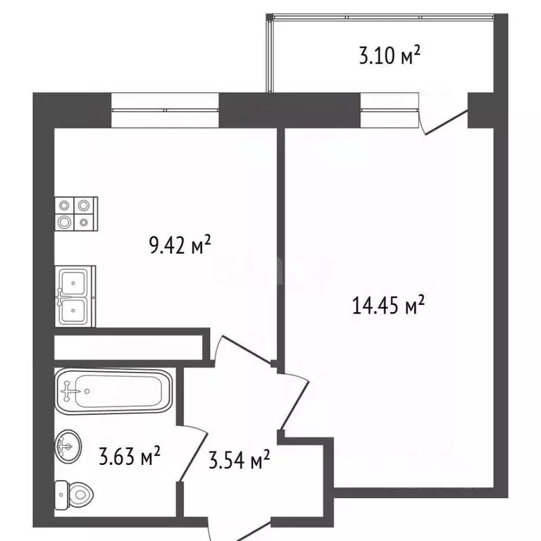 1-к кв. Ярославская область, Ярославль ул. Строителей, 18 (31.97 м) - Фото 2
