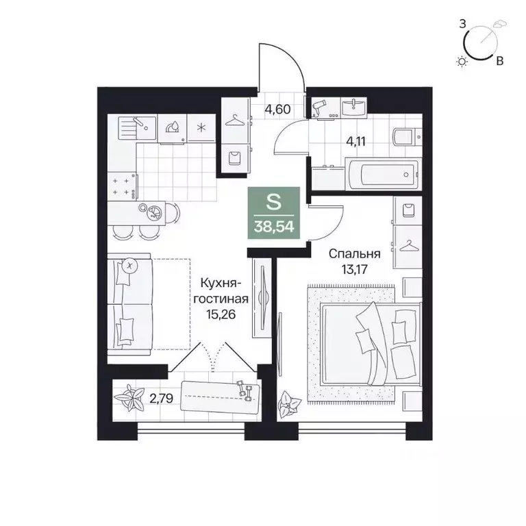 1-к кв. Волгоградская область, Волгоград просп. Имени В.И. Ленина, 59Г ... - Фото 1