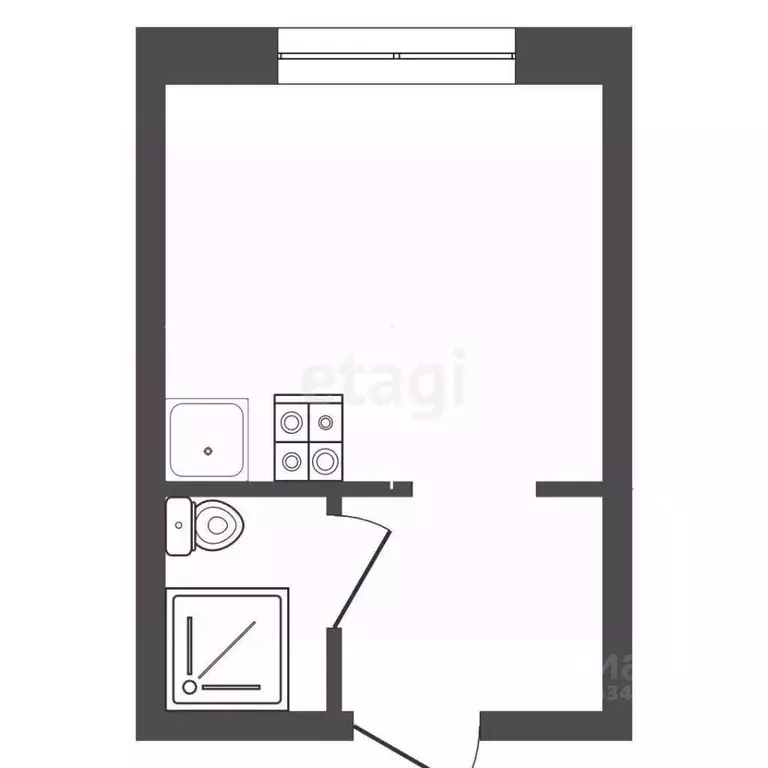 Студия Архангельская область, Архангельск ул. Тимме, 4 (16.1 м) - Фото 1