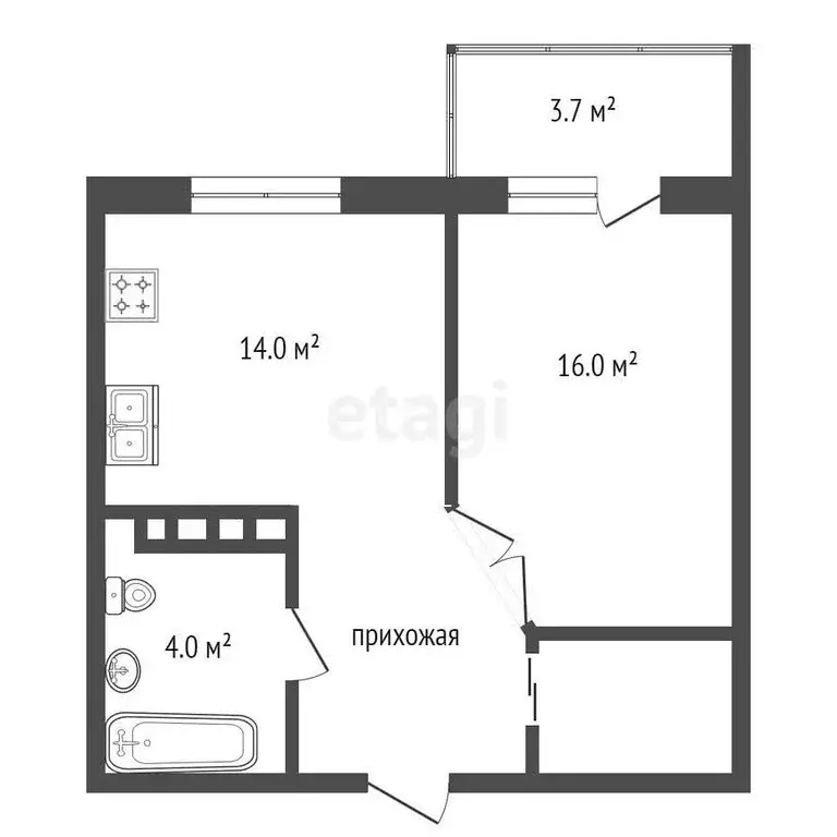 1-комнатная квартира: Анапа, Мирная улица, 29к8 (37.3 м) - Фото 0
