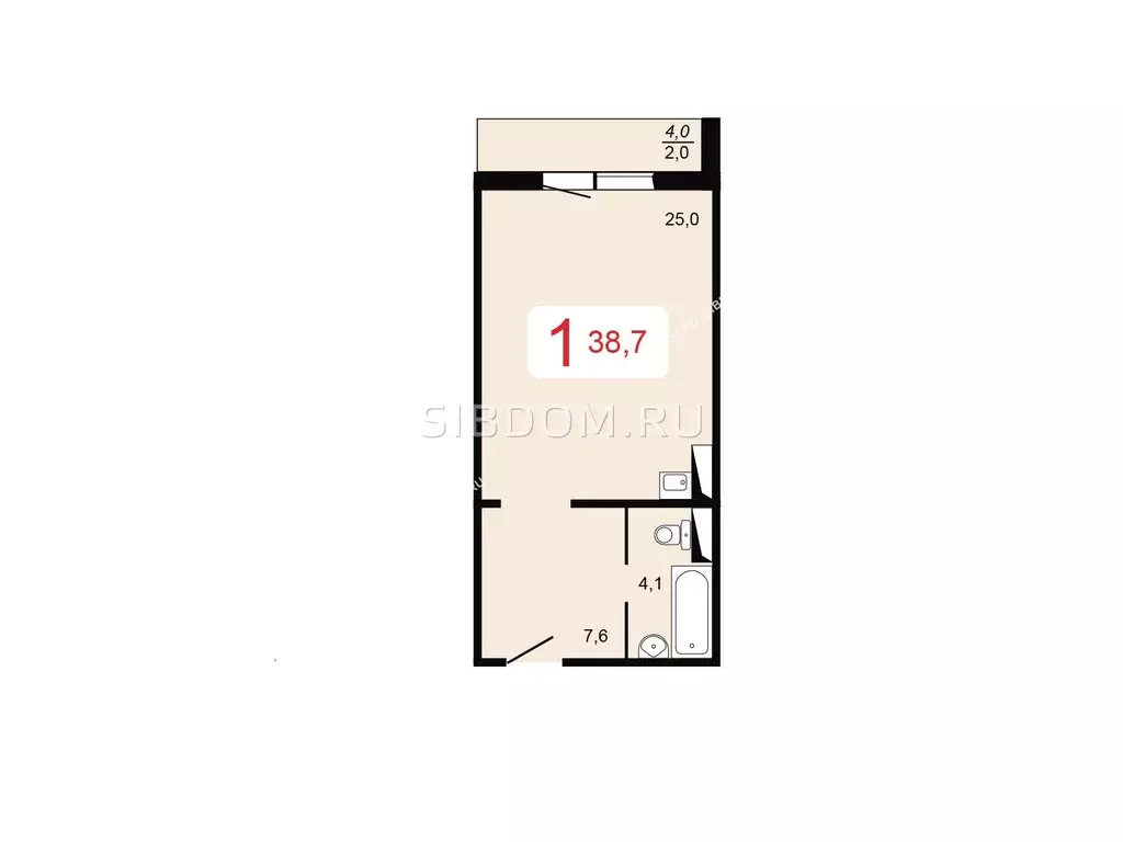 Продаётся квартира-студия, 36.7 м - Фото 1