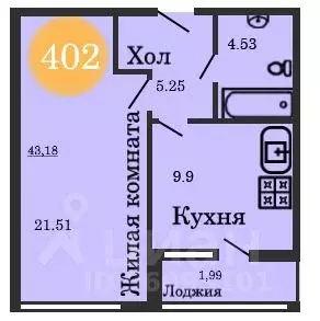 1-к кв. Калининградская область, Калининград ул. Генерал-фельдмаршала ... - Фото 0