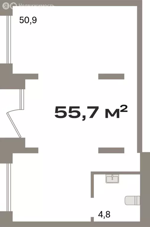 Помещение свободного назначения (55.64 м) - Фото 1