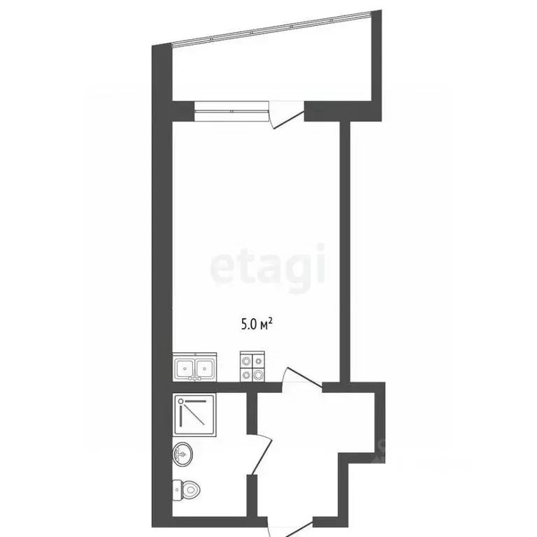 Студия Севастополь ул. Челюскинцев, 49 (20.2 м) - Фото 2