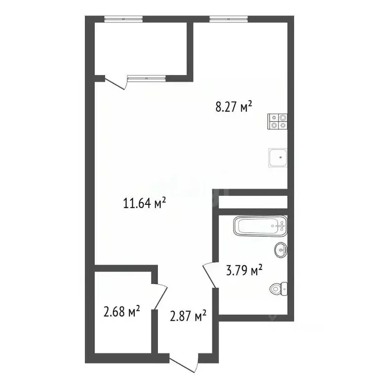 Студия Воронежская область, Воронеж ул. Революции 1905 года, 34 (29.2 ... - Фото 1