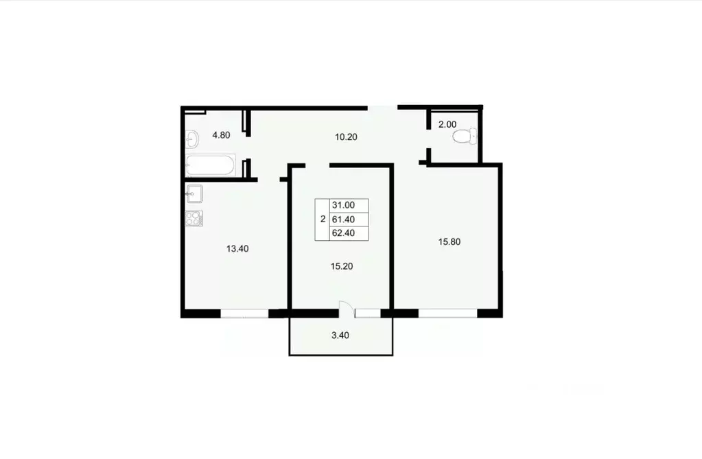 2-к кв. Краснодарский край, Краснодар ул. Героев-Разведчиков, 11 (62.4 ... - Фото 0