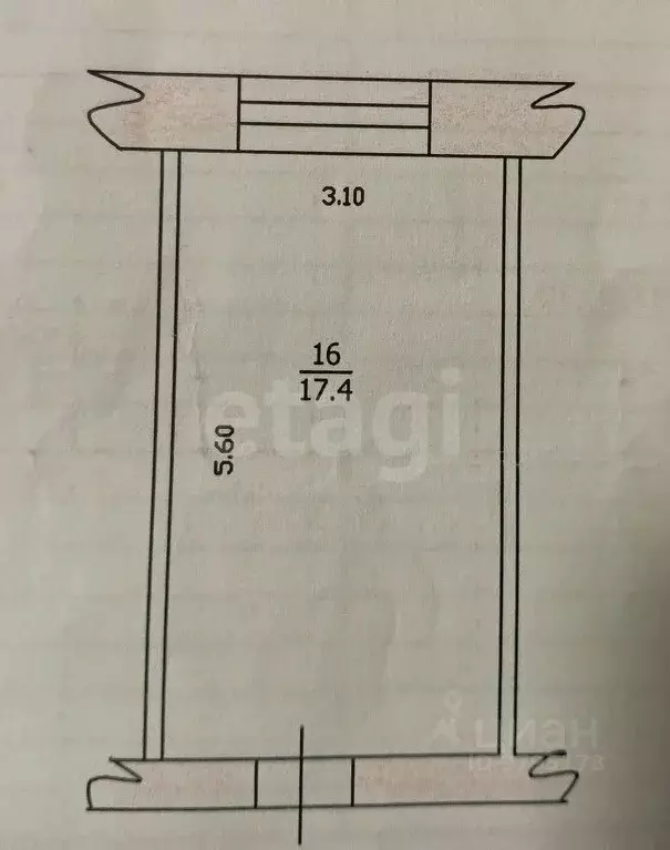 Комната Татарстан, Казань ул. Академика Арбузова, 4 (17.4 м) - Фото 2