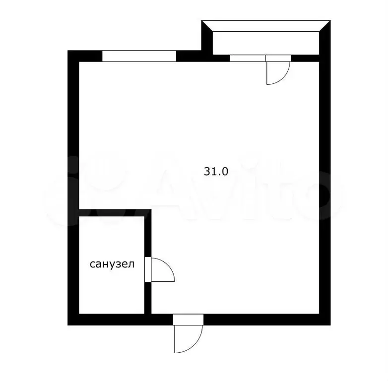 Квартира-студия, 34 м, 5/5 эт. - Фото 0