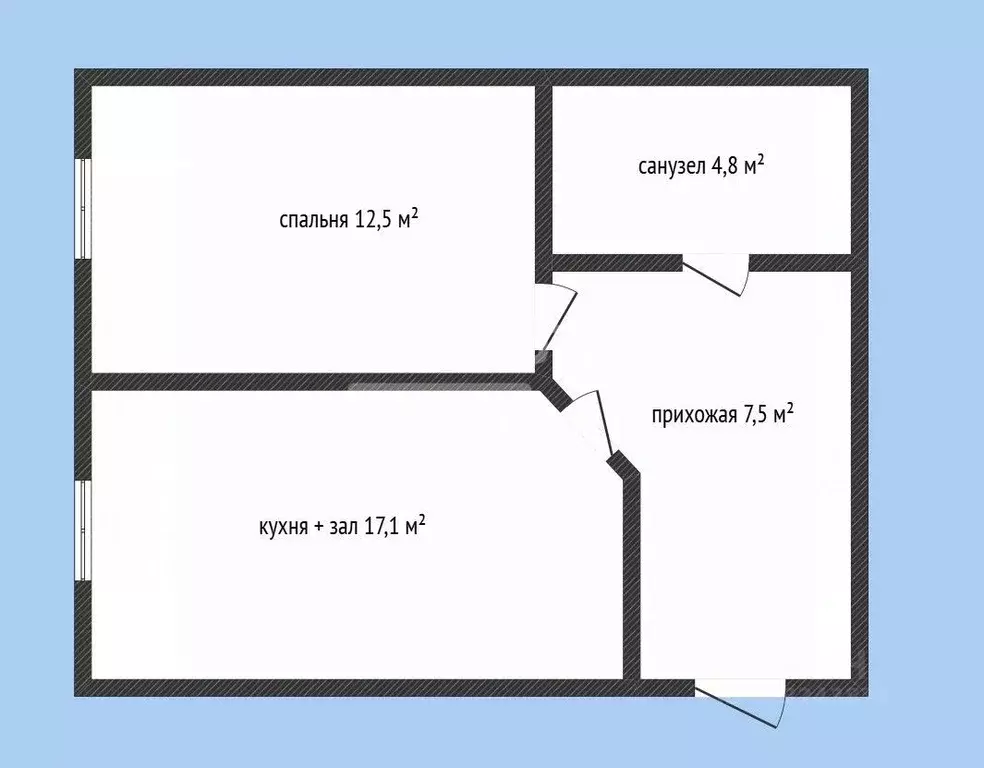 1-к кв. Дагестан, Махачкала ул. Взлетная, 66 (43.0 м) - Фото 2
